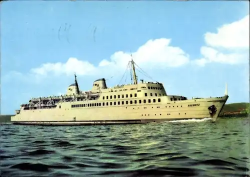 Ak Eisenbahnfährschiff MS Sassnitz der Deutschen Reichsbahn