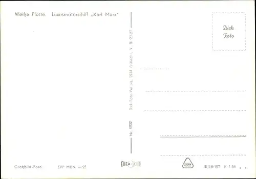 Ak Weiße Flotte, Luxusmotorschiff Karl Marx