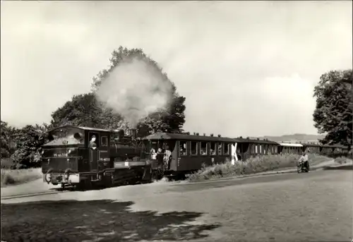 Ak Insel Rügen, Kleinbahn Rasender Roland, Dampflokomotive, Deutsche Eisenbahn