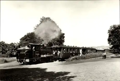 Ak Insel Rügen, Kleinbahn Rasender Roland, Dampflokomotive, Deutsche Eisenbahn