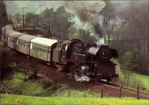 Ak Deutsche Eisenbahn, Dampflok, 65 1015 mit P 9075