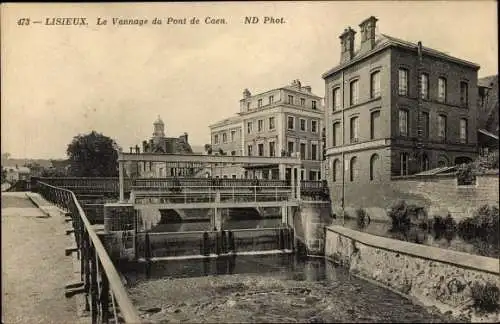 Ak Lisieux Calvados, Le Vannage du Pont de Caen