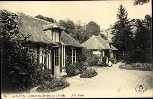 Ak Lisieux Calvados, Entree du Jardin de l'Etoile