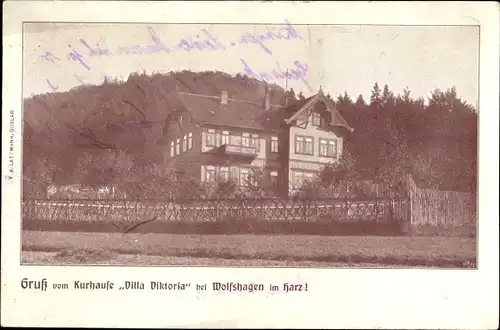 Ak Wolfshagen Langelsheim Harz, Kurhaus Villa Viktoria