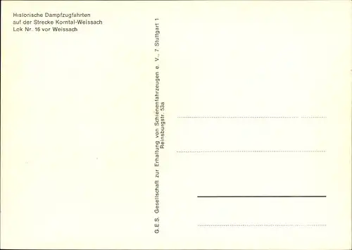 Ak Weissach in Württemberg, Lok Nr. 16 auf der Strecke Korntal Weissach