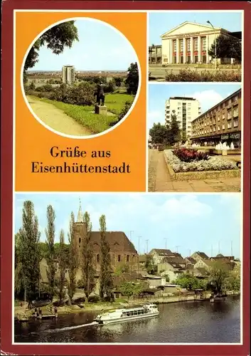 Ak Eisenhüttenstadt in Brandenburg, Rosenhügel, Friedrich Wolf Theater, Leninallee, Altstadt