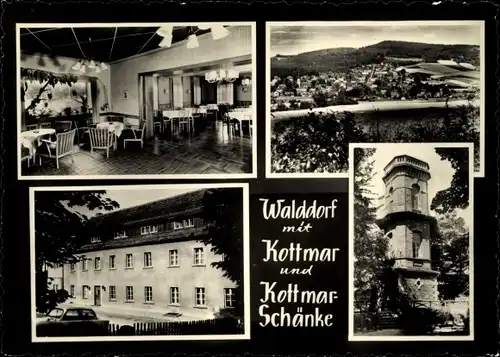 Ak Walddorf Kottmar in der Oberlausitz, Gasthof Kottmarschänke, Turm