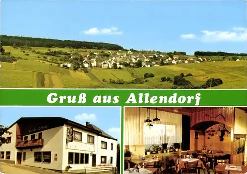 Ak Allendorf im Taunus Gesamtansicht, Gasthof Zum Dorfkrug