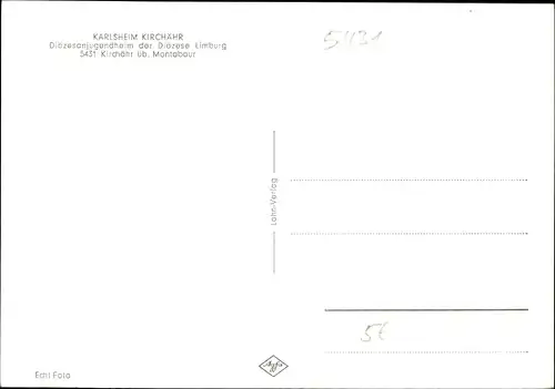 Ak Kirchähr Gackenbach Rheinland Pfalz, Karlsheim, Diözesanjugendheim