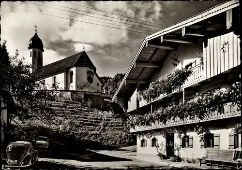 Ak Kiefersfelden Oberbayern, Gasthof, Kirche