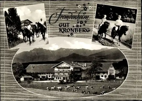 Ak Höslwang in Oberbayern, Fremdenheim Gut Kronberg, Reiterhof