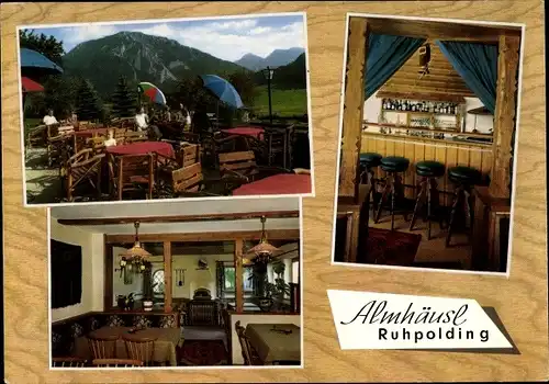 Ak Ruhpolding in Oberbayern, Restaurant Almhäusl