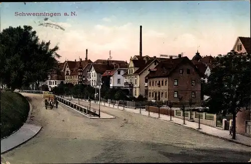 Ak Schwenningen am Neckar, Straßenpartie