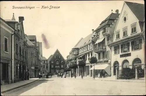 Ak Donaueschingen im Schwarzwald, Karl Straße