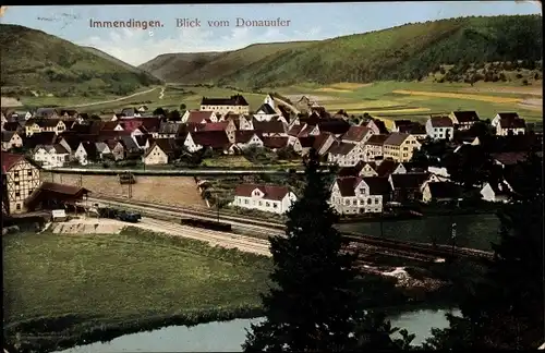 Ak Immendingen an der Oberen Donau, Blick vom Donauufer