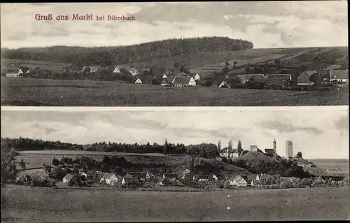 Ak Markt Biberbach in Schwaben, Gesamtansicht