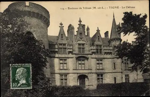 Ak Tigné Maine et Loire, Château