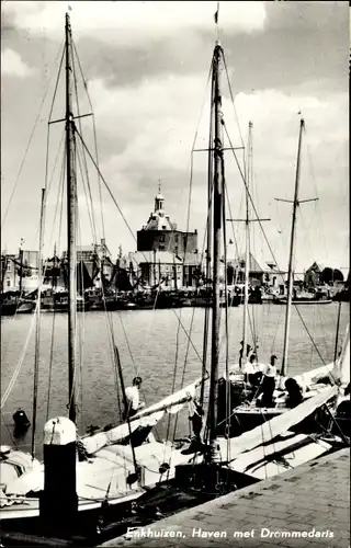 Ak Enkhuizen Nordholland Niederlande, Haven met Drommedaris