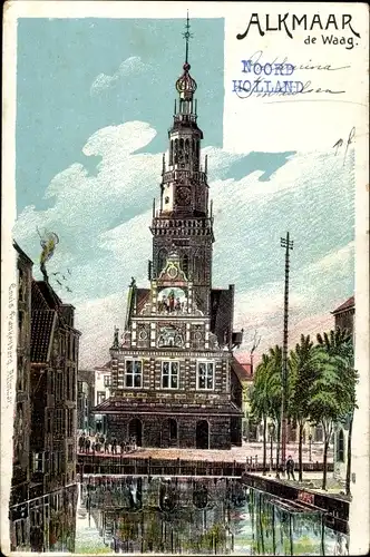 Litho Alkmaar Nordholland Niederlande, De Waag