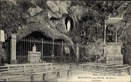 Ak Montreuil sur Maine Maine-et-Loire, La Grotte