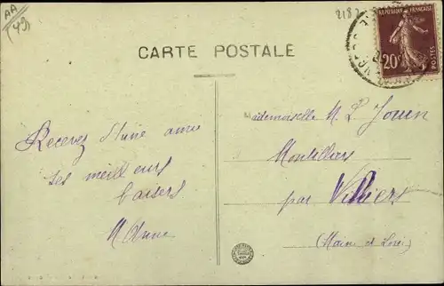 Ak Montreuil sur Maine Maine-et-Loire, Vue generale prise sur la Mayenne