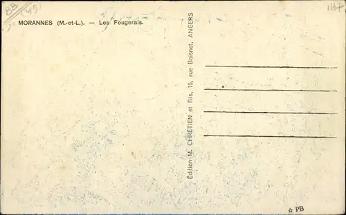 Ak Morannes Maine et Loire, Les Fougerais