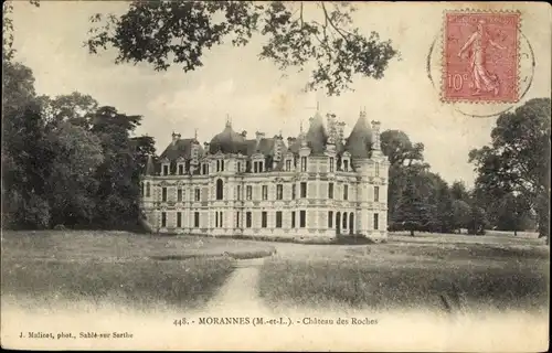 Ak Morannes Maine et Loire, Chateau des Roches