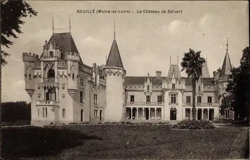 Ak Neuillé Maine et Loire, Le Chateau de Salvert