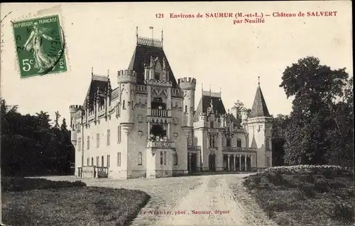 Ak Neuillé Maine et Loire, Le Chateau de Salvert