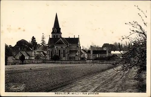 Ak Neuillé Maine et Loire, Vue generale