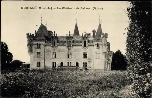 Ak Neuillé Maine et Loire, Le Chateau de Salvert