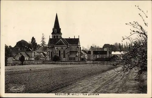 Ak Neuillé Maine et Loire, Vue generale