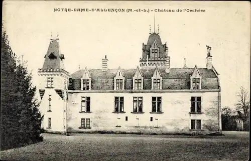 Ak Notre Dame d'Allencon Maine et Loire, Chateau de l'Orchere