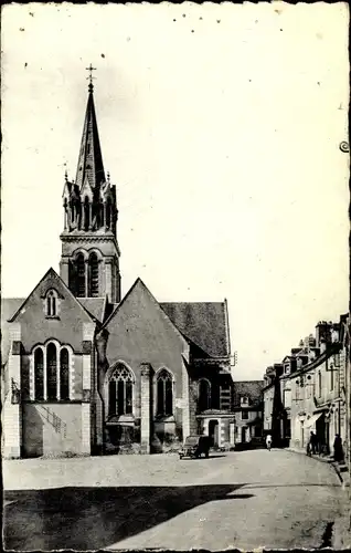 Ak Morannes Maine et Loire, Place de l'Eglise