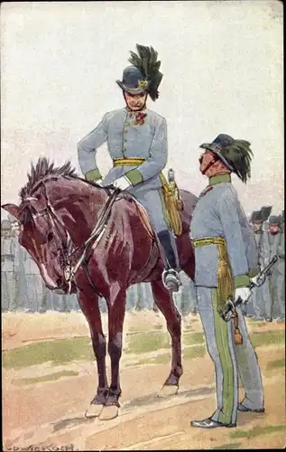 Künstler Ak Koch, Ludwig, Kaiser Franz Joseph I. zu Pferd, BKWI 830 14
