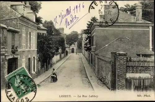 Ak Lisieux Calvados, La Rue Labbey