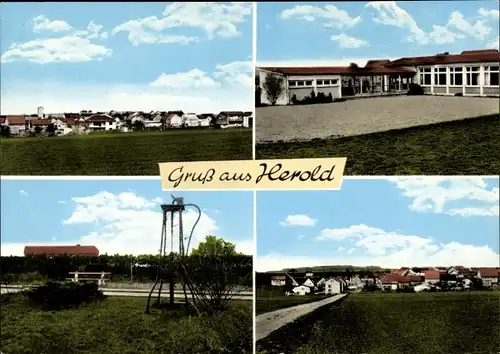 Ak Herold im Taunus, Teilansichten, Schule