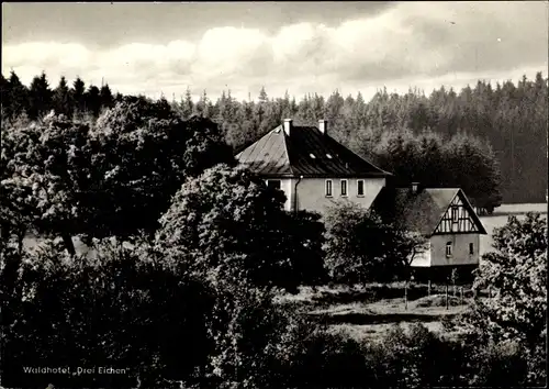 Ak Stahlhofen bei Westerburg im Westerwald, Hotel Drei Eichen, Wald, Harschbacher Feld