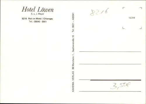 Ak Reit im Winkl Oberbayern, Hotel Löwen