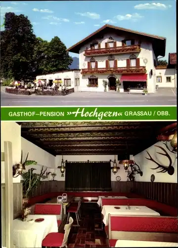 Ak Grassau in Oberbayern, Pension Hochgern, Bahnhofstraße 131