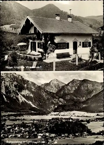 Ak Ruhpolding in Oberbayern, Gesamtansicht, Haus Mischke, Wiesenstraße 9