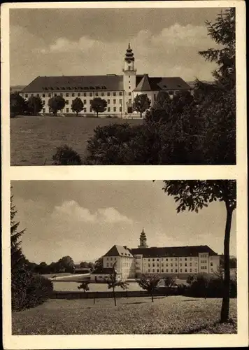 Ak Traunstein in Oberbayern, Erzbischöfliches Studienseminar, Südansicht, Nordansicht