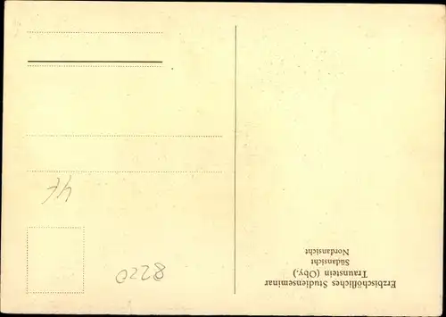 Ak Traunstein in Oberbayern, Erzbischöfliches Studienseminar, Südansicht, Nordansicht
