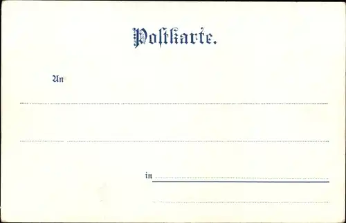 Litho Rebus, Bilderrätselpostkarte No. 318, 8, Huhn, Wirst, Axt, Igel, Stein