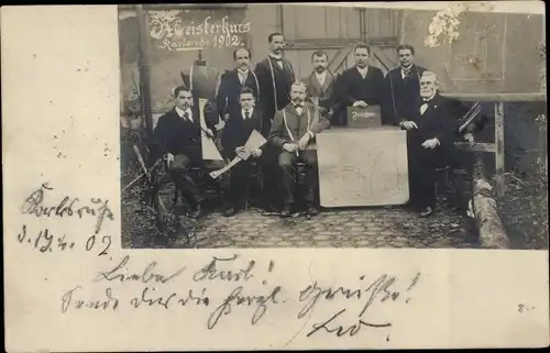 Foto Ak Karlsruhe in Baden, Schneider Meisterkurs 1902