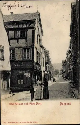 Ak Boppard am Rhein, Ober Straße, Altes Haus, Gemüsehandlung