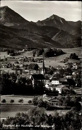 Ak Siegsdorf in Oberbayern, Panorama vom Ort, Hochfelln, Hochgern