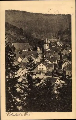 Ak Calmbach Bad Wildbad im Schwarzwald, Blick auf den Ort