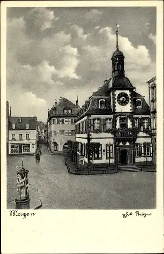 Ak Mayen in der Eifel, Stadtpartie, Rathaus