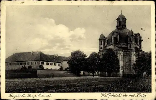 Ak Freystadt in der Oberpfalz Bayern, Wallfahrtskirche mit Kloster